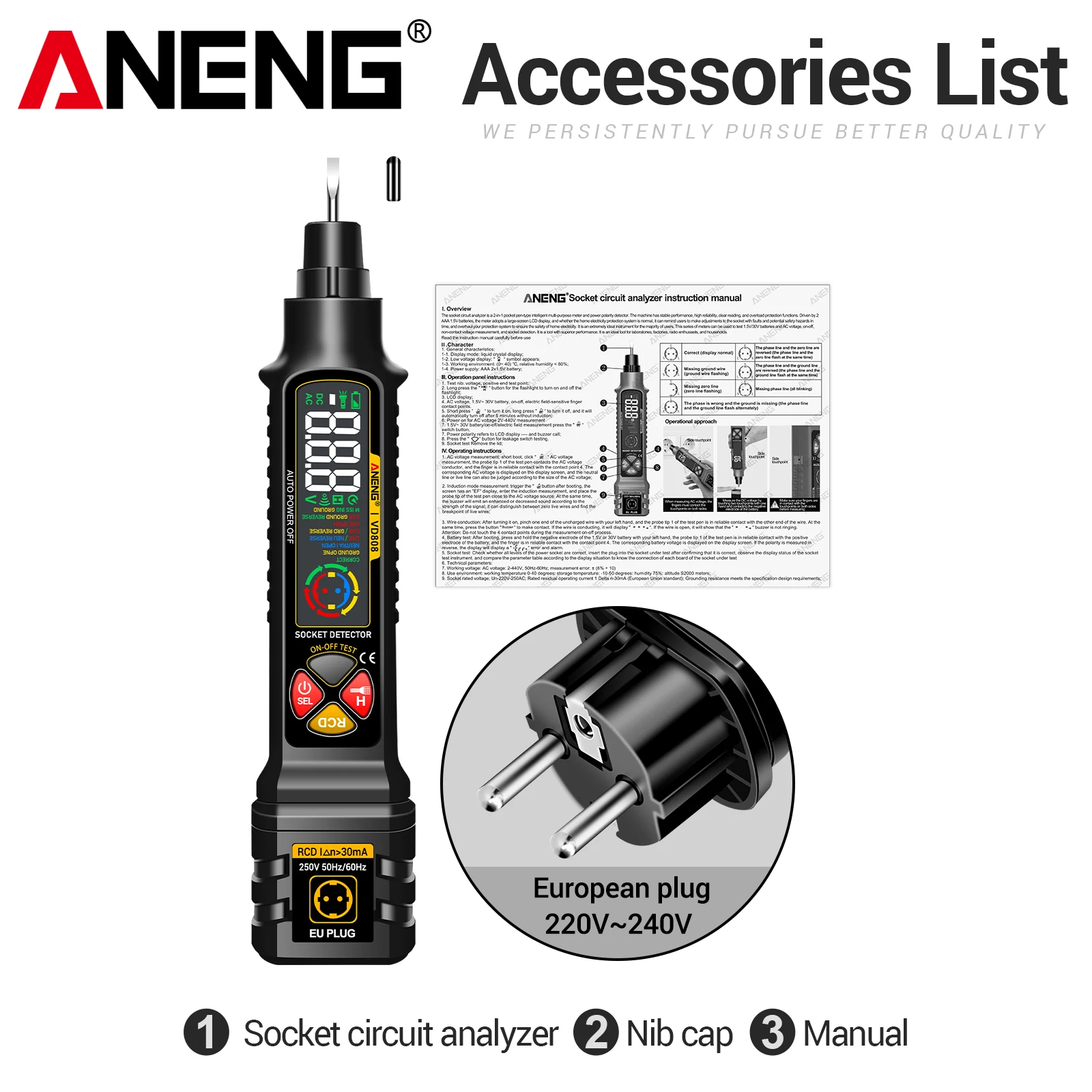 Variant: Black EU Plug