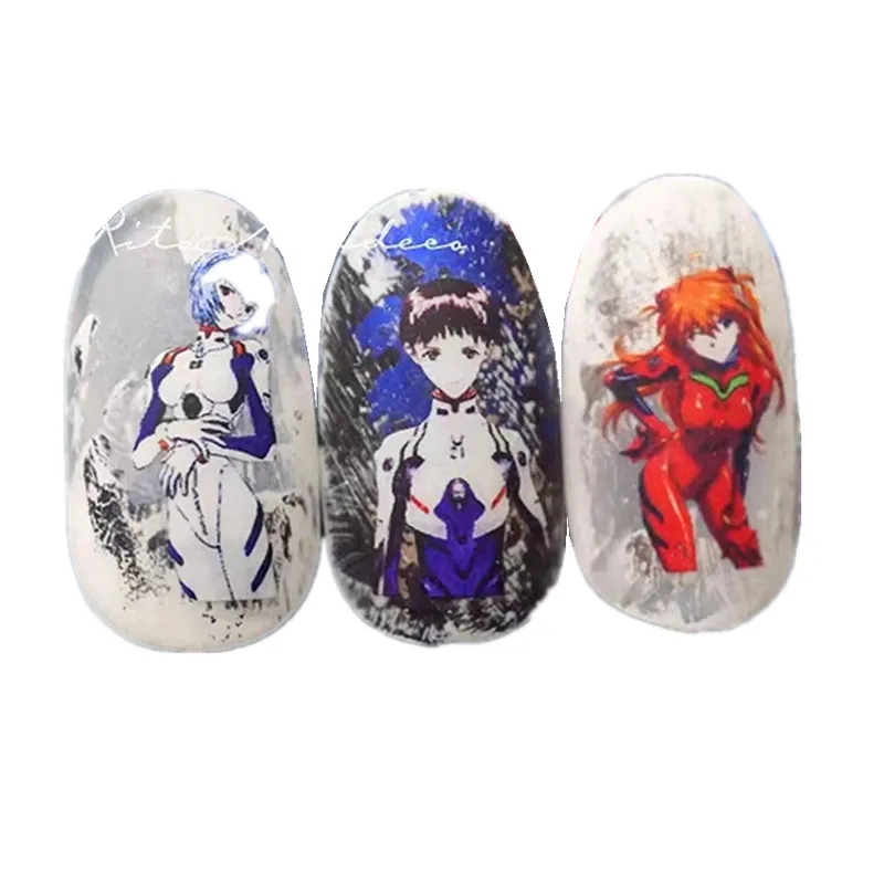 Nail slider Anime EVA 3d nail art stickers decal template diy nail tool decorations TSC 355 165 166