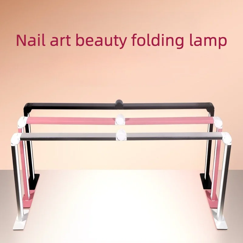 36W Half Moon LED Light for Manicure Eyelash Extension Tattoo Eyebrows 3000-6000K Dimmable 34.5In Foldable Square Nail Tech Lamp