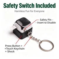 Electric Shock Prank Keychain Mini Clicker Funny Shock Fidget Toy Novelty Trick Gadget Portable Joke Prank Toy Gift for Adults 4