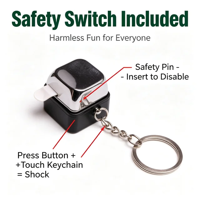 Electric Shock Prank Keychain Mini Clicker Funny Shock Fidget Toy Novelty Trick Gadget Portable Joke Prank Toy Gift for Adults 4 Electric Shock Prank Keychain Mini Clicker Funny Shock Fidget Toy Novelty Trick Gadget Portable Joke Prank Toy Gift for Adults 4