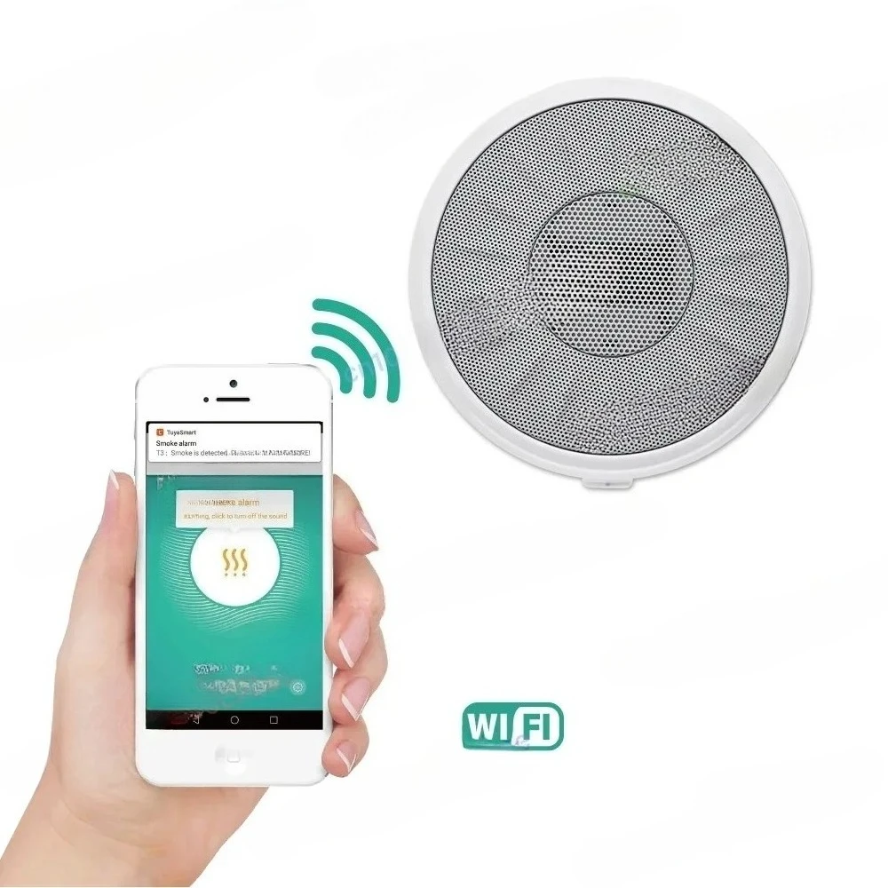 Equipped with Noise PM2.5 WIFI Cigarette Detector, Temperature, Humidity and Carbon Dioxide, CE Smoke Detector