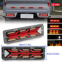 2X 12/24V Truck Tail Light waterproof shockproof LED running water turn signal Brake Lights Reverse Lorry Bus Trailer Fog lamps