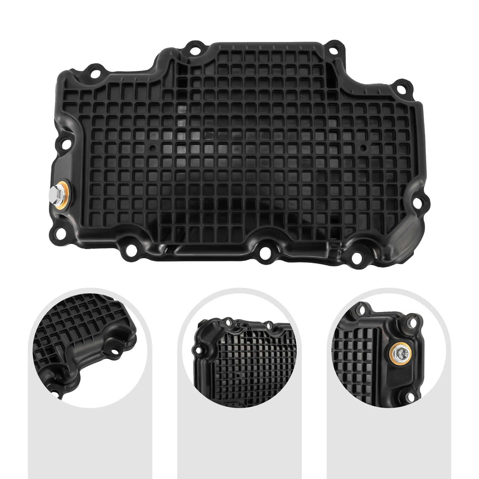 

Splash Guard and Oil Pan for 2016-2022 Nissan Infiniti Q50 and Q60 2WD, Plastic Construction, Bottom of Engine Installation,
