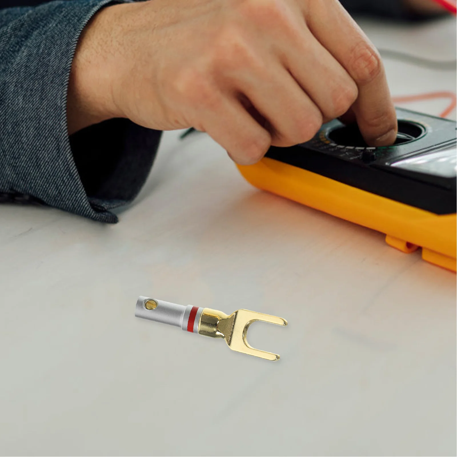 

6Pcs U-Shape Speaker Cable Connectors Gold-Plated Plug Adapter for True to Life Audio Reproduction Durable and Trustworthy