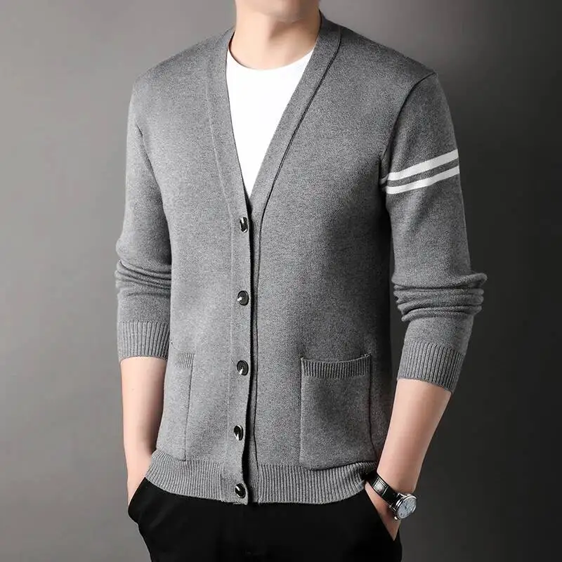 

Cardigan Men New Trend For Autumn 2025 V-Neck Sweater Casual Knitwear Jacket Men's Clothing