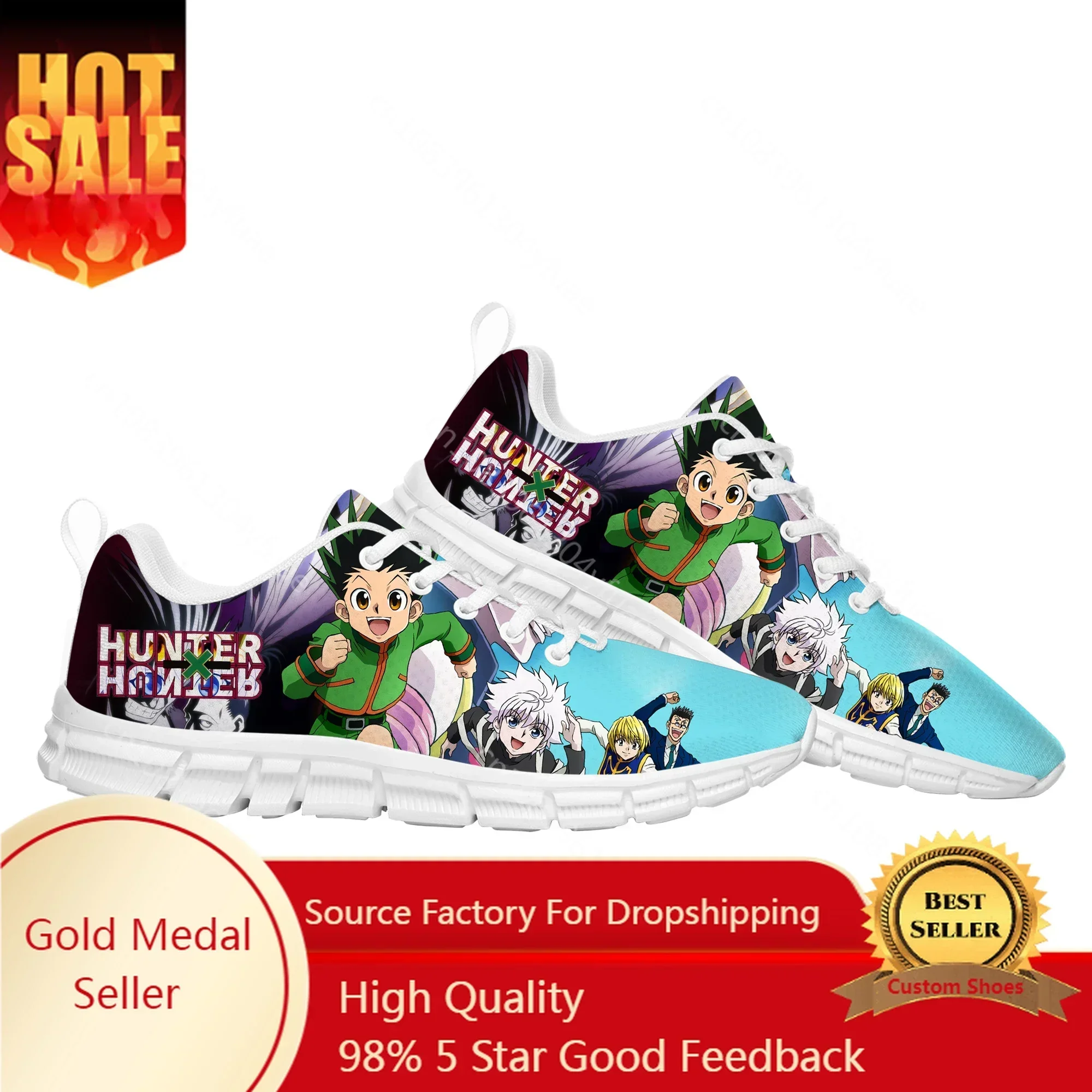 

Japanese Anime Hunter X Hunter Sports Shoes Mens Womens Teenager FashionSneakers High Quality Comics Sneaker Custom Shoe