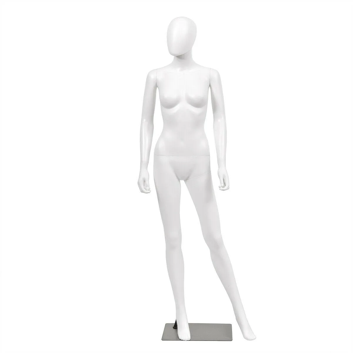 

Female Mannequin Egghead Plastic Full Body Dress Form Display