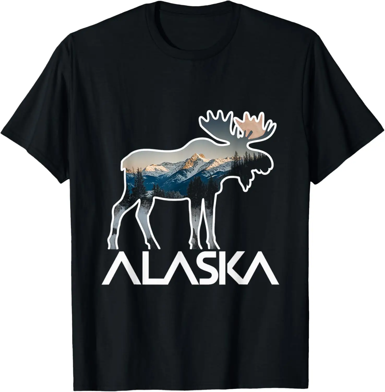 

Alaska Moose Mountains Nature Travel T-Shirt