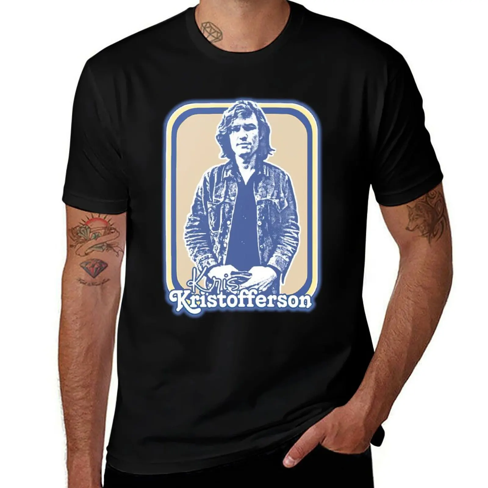 Retro Young Kris Kristofferson T-Shirt Running Performance Short Sleeve Tee T-Shirt