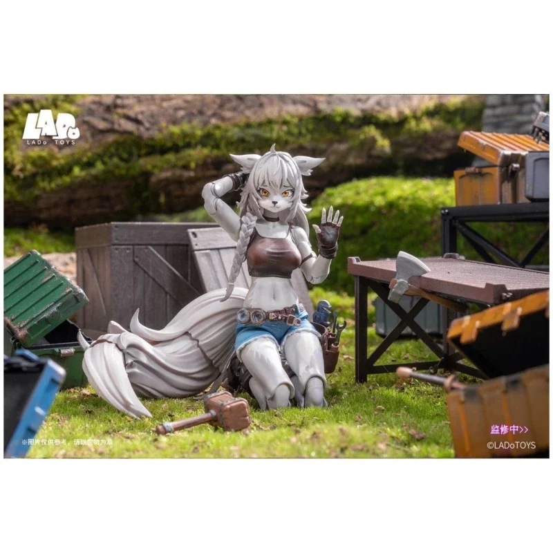 

In Stock New LADoTOYS Adventure Team 1/12 Fox Sister Leia Alupex Repairman Style Cute Movable Figurine Finished Gift