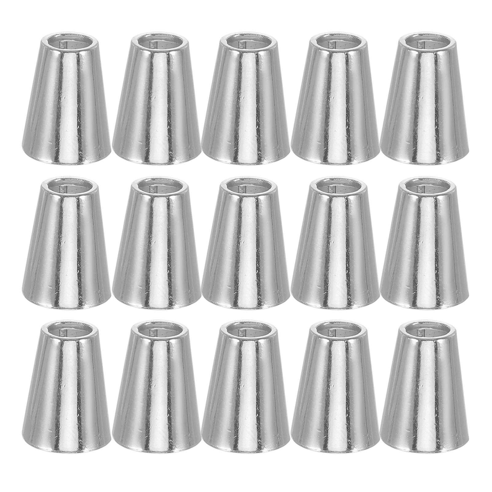 

50pcs Flared Cotton Rope Buckle Durable Zinc Alloy Metal Cord Locks for Drawstrings Tassel Caps Clothing Rivets Hardware