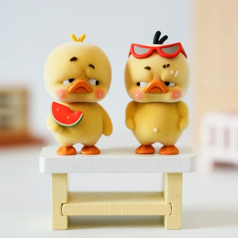 منزعج بطة صندوق أعمى وقف دوامة بطة سلسلة اللعب Kawaii شخصيات كرتونية سر مفاجأة صندوق لطيف دمية حلية هدايا عيد الميلاد #4