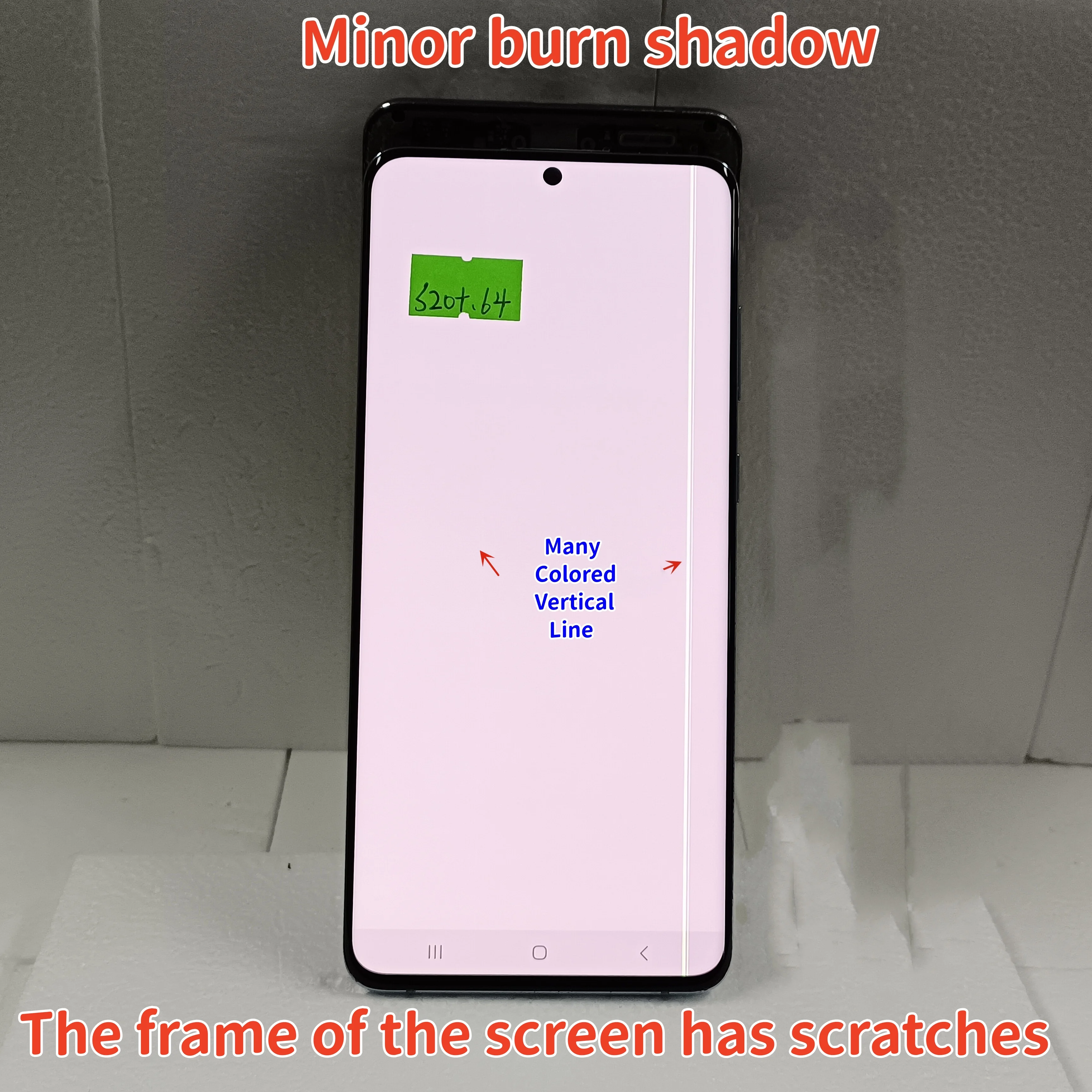 100 Tested S20+ LCD For Samsung Galaxy S20 Plus Display Touch Screen Digitizer SM-G985A G985U G985F/DS Display With Defects