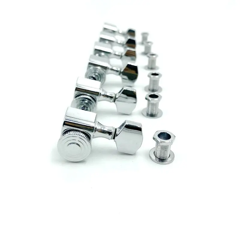 Locked Tuner Key Chrome Glossy Made By PW Taiwan Electric Guitar R6 One Set Machine Head Locking Model