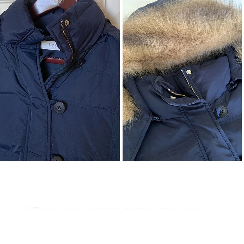 Women's Winter Warm Jacket Korean Thickened Big Fur Collar Hooded Outerwear Fashion Casual Detachable Short Cotton-Padded Coat