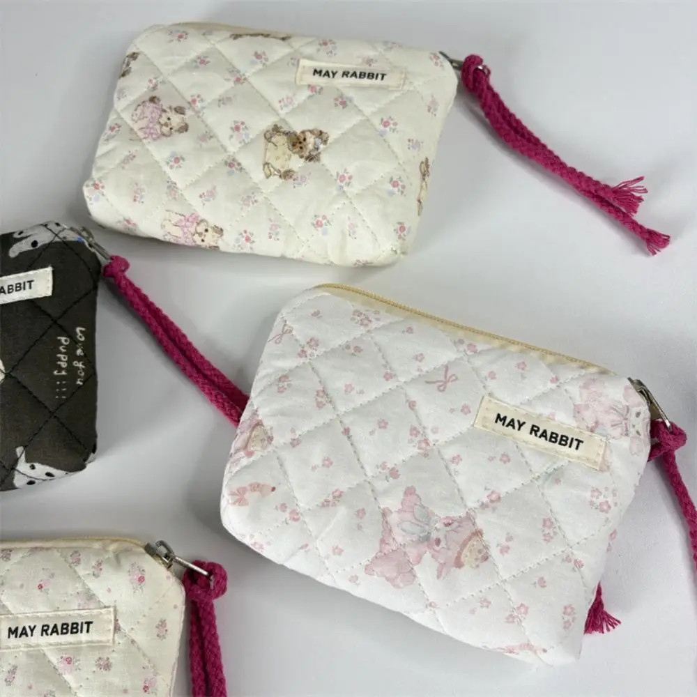 

New Cartoon Print Coin Purse Mini Portable Multifunctional Makeup Bag Key Coin Purse Cosmetic Lipstick Earphone