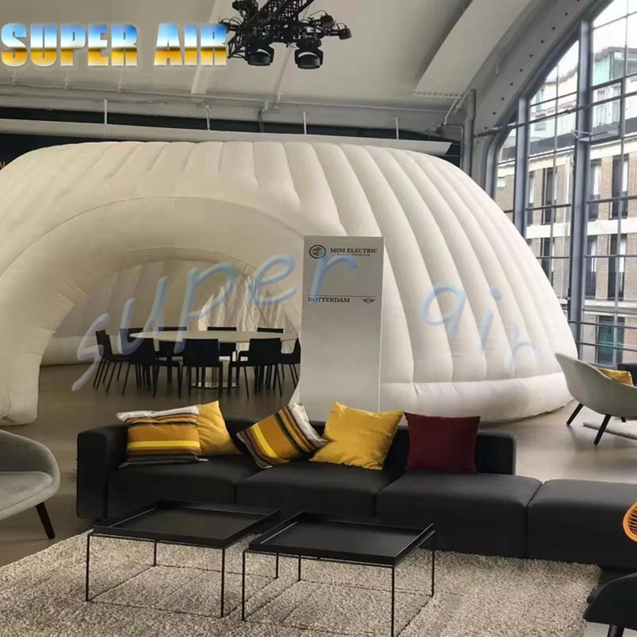 Outdoor colorful lighting inflatable dome tent without roof inflatable photo booth for sale