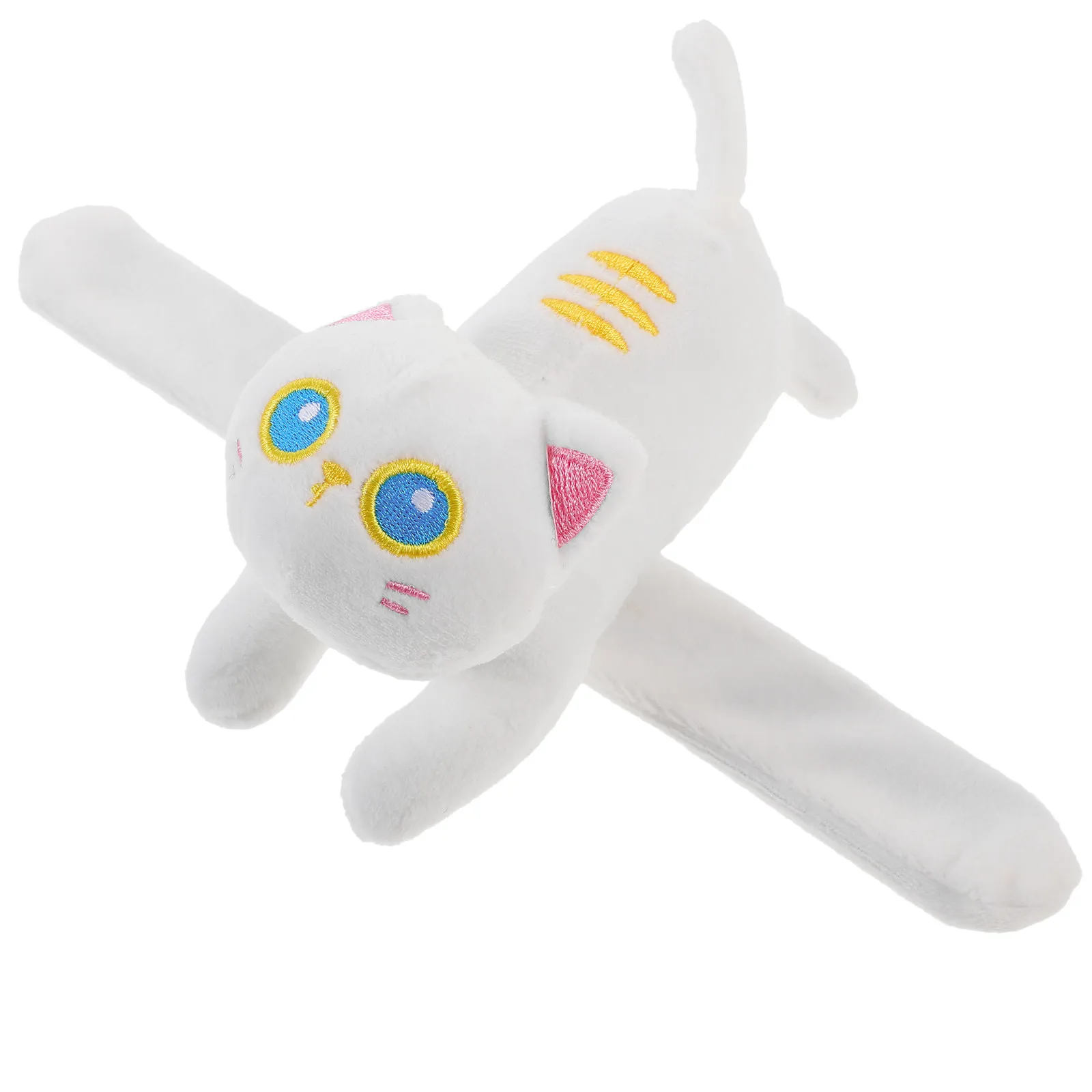 

Stuffed Animal Slap Bracelet Cat Design Easy Wear Snap Bracelet for Wrist Backpack Favor Animal Theme Decoration
