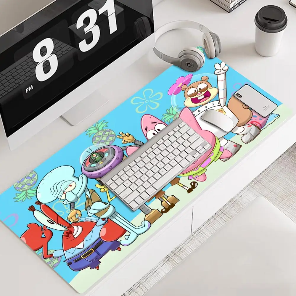 Cartoon S-SpongeBobs Mousepad Cute Durable Rubber Mouse Mat Pad Size for Game Keyboard Pad