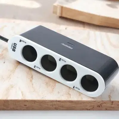 

Usb Car Black Socket Splitter 12V 24V 60W Led Light Control Switch For Cell Phone Gps Pda Car Cigarette