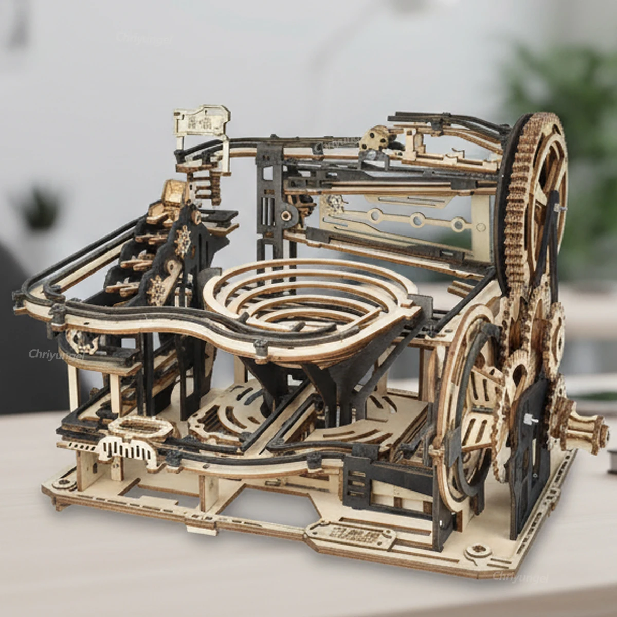 Chriyungel 3D Puzzle en bois blocs de construction jouets éducatifs à tige bricolage boule roulante décor à la maison cadeau pour adultes adolescents enfants