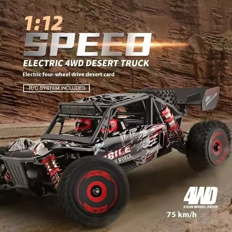 WLtoys 124016   1:12 4WD RC Drifting Car Szybki bezszczotkowy silnik terenowy 75KM/H Zabawki zdalnie sterowane