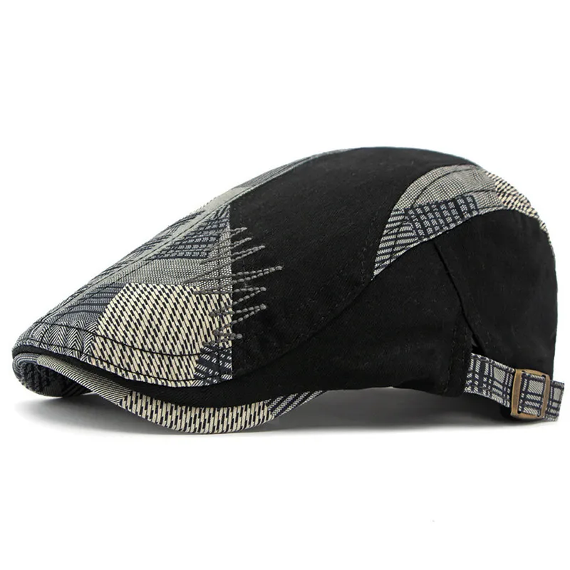 Autumn New Women's Hat Retro Personality Splicing Beggar Style Berets Washable 100% Cotton Camping Men's Cap 모자 кепка gorras