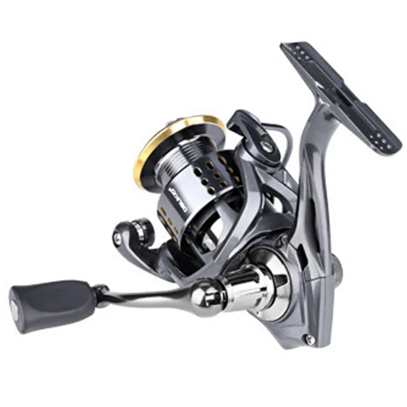 DEUKIO Spinning Reel 5.2:1 MAX Drag Power 15lbs Fishing Reel Metal Spool Handle Durable for Saltwater Freshwater