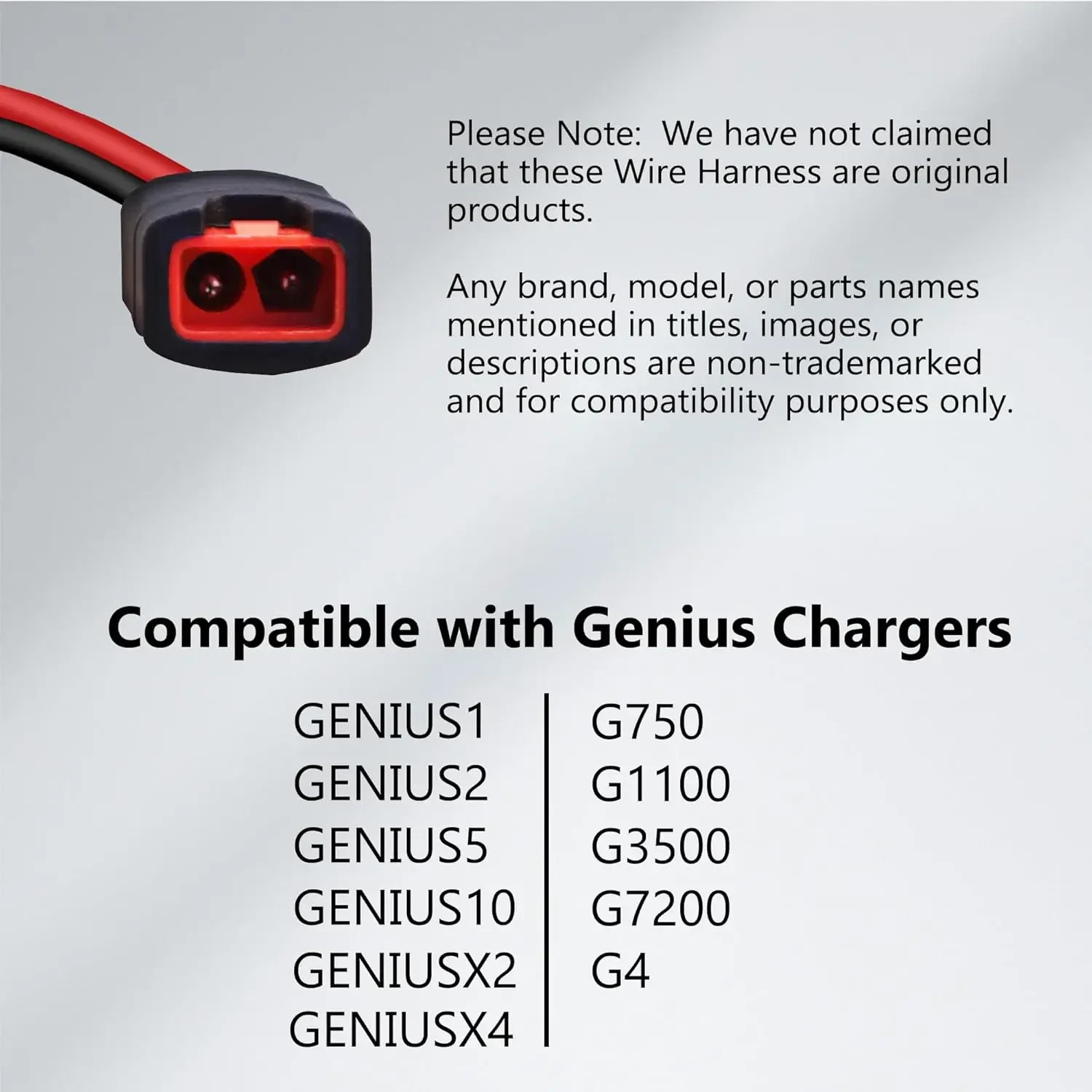 55CM Wire Harness Compatible with NOCO GC008 X-Connect M10 10MM Eyelet Terminal Connector For NOCO Genius Smart Battery Chargers