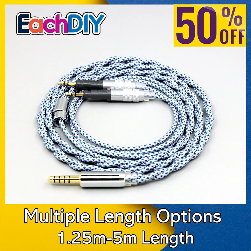 99% Pure Silver Mix Graphene OCC Shielding Earphone Cable For Audio-Technica ATH-R70X headphone LN008657