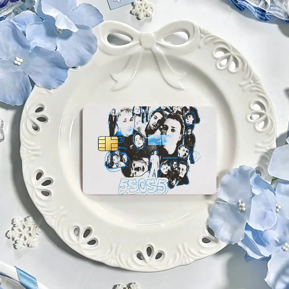 5 S-Seconds of Summers 5-SOS  Bank Credit Cards Bus Pass Stickers Cool Decoration Waterproof 4PCS Card