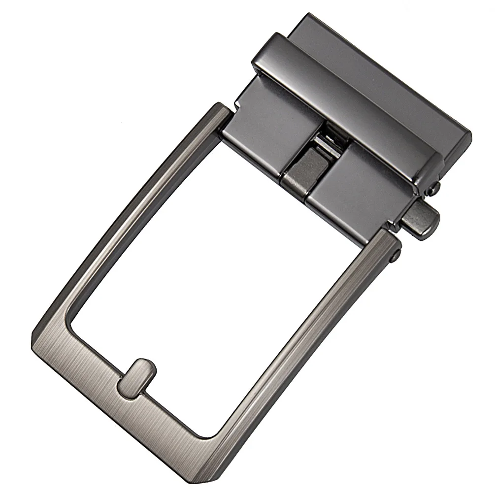 Fivela Automática Masculina para Cintos de 3,5cm de Largura, Fivela de Cinto Masculina de Qualidade para Negócios, Acessório de Cinto Prata Gunmetal