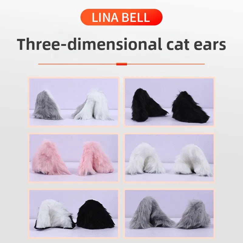 Personality Helmet Decoration Cat\'s Ears with Bell Helmet Refitted Accessories Motorcycle Ski Helmet Accessories A Pair