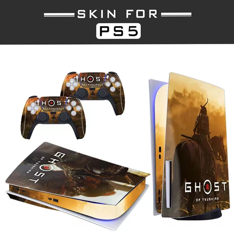 ゲームの神戦争PS5ディスク版スキンステッカーデカールカバー用プレイステーション5コンソール & コントローラPS5スキンステッカービニール