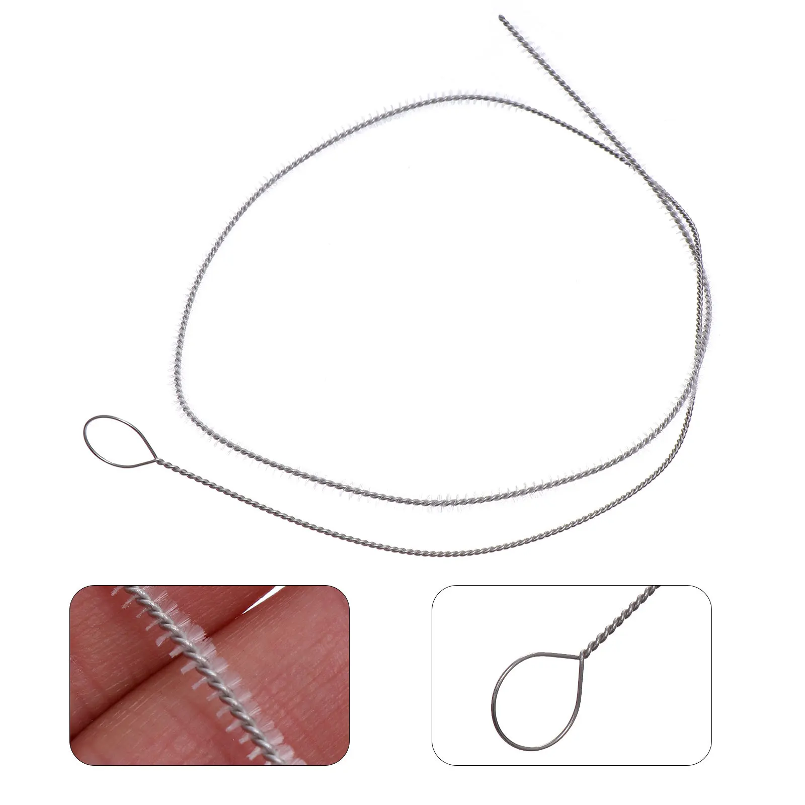 1Pcs Test Tube Brush Nylon Cleaning Brush Long Handle Durable Stainless Steel Cleaner for Bottle Straw Coffee Straw