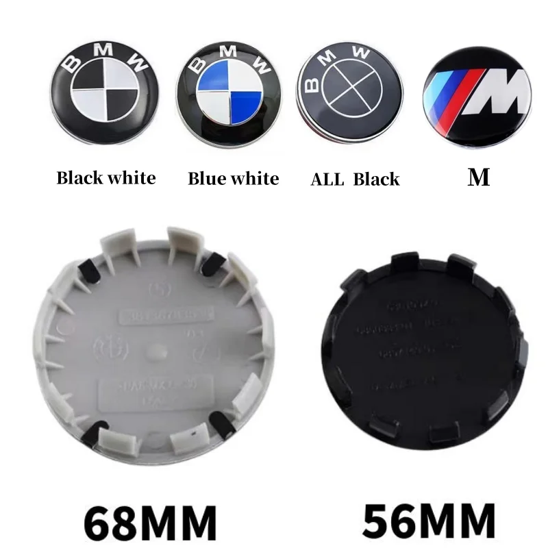 4Pcs 56mm 68MM Car Wheel Center Hup Caps Wheel Cover For BMW E36 E39 E46 E60 E90 E90 F01 F10 F30 G01 G20 G21 G30 G11 F15 X5 X3