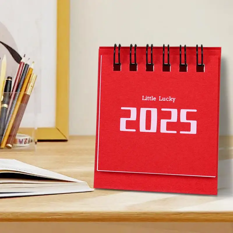 Bureaukalender 2024-2025 Kleine maandelijkse bureaukalender van augustus 2024 tot december 2025 Omdraaiende bureaukalenders voor academisch jaar