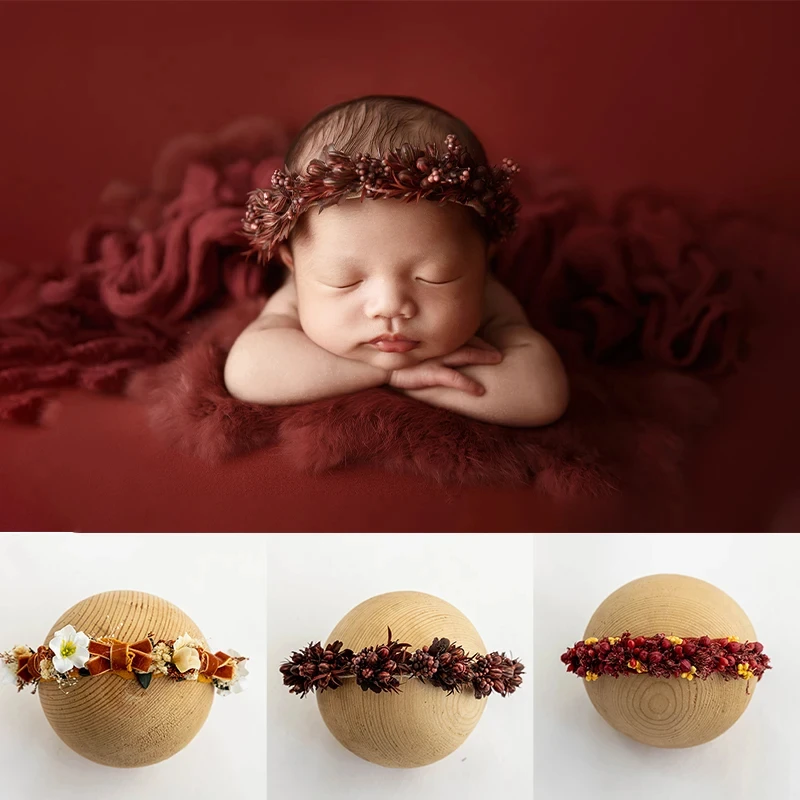 Accesorios de fotografía de bebé para recién nacido, tocado de flores para niña, diadema de estudio para foto infantil, accesorios para el cabello