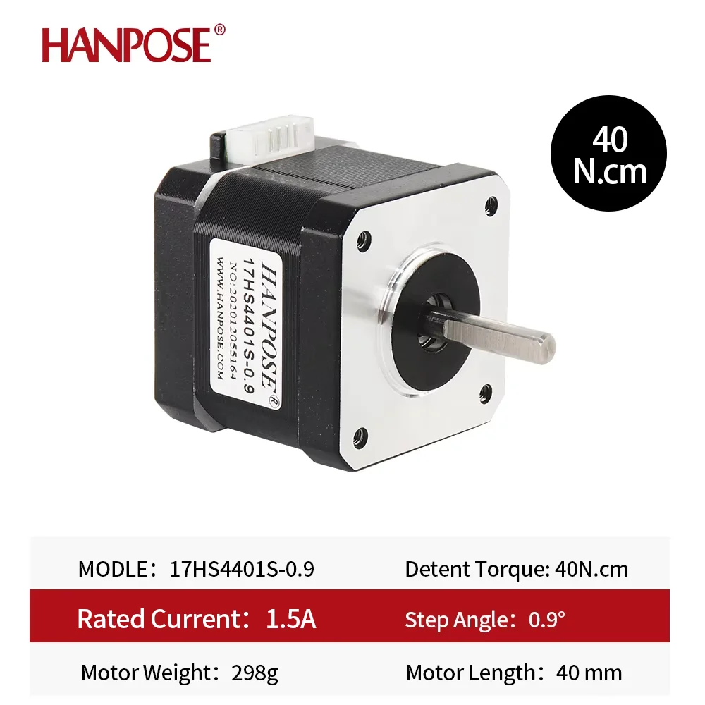 hanpose 4-lead Nema17 Stepper Motor 42 motor 1.5A  40N.CM 65oz.in for 3D printer CNC XYZ  17HS4401S 0.9 degree stepper motor