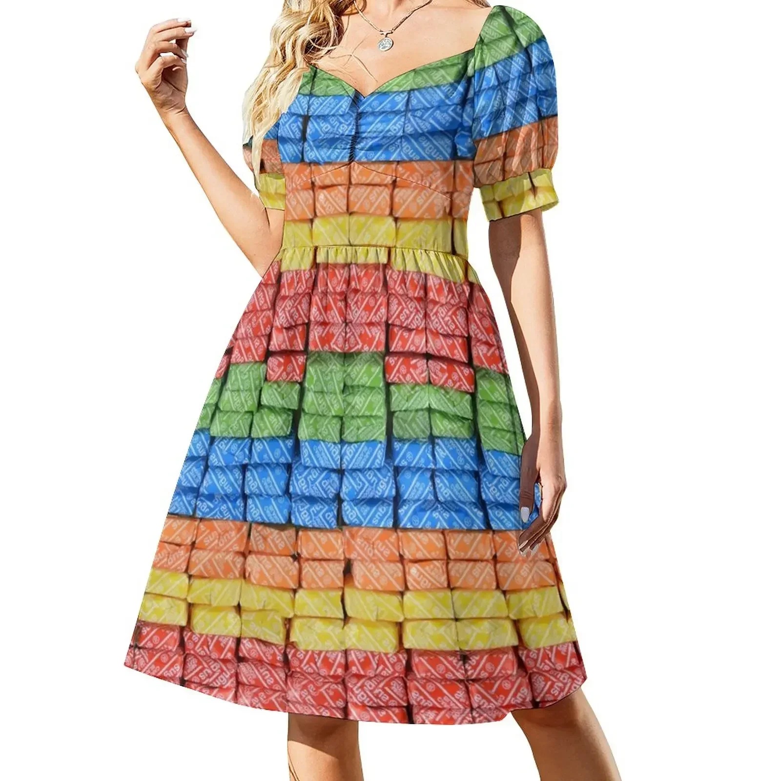 

Sugus Swiss chewy candy Short-Sleeved Dress Dress for pregnant women evening dresses ladies party dresses woman