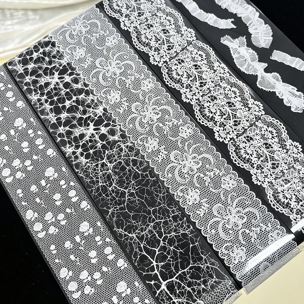 10롤 화이트 발레 레이스 네일 트랜스퍼 스티커 레트로 - Transfer Paper Carbon 리뷰 및 가격