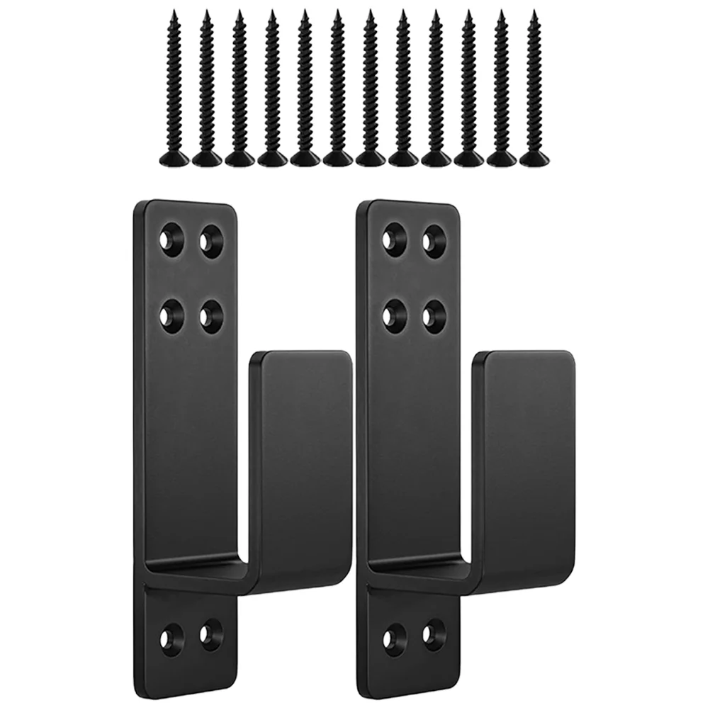 2 Pcs Door Latch Safety Bracket Barricade Brackets Security Holder Heavy Duty Hooks Shaped Thicken