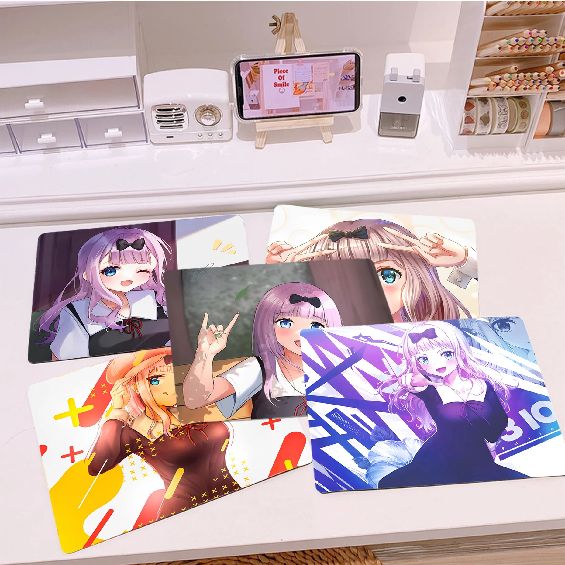 

Chika Fujiwara Mousepad Anti-Slip Gaming Mouse Pad Gamer Desk Mat Keyboard Pad Decoration Mause Pad Office Desk Accessories