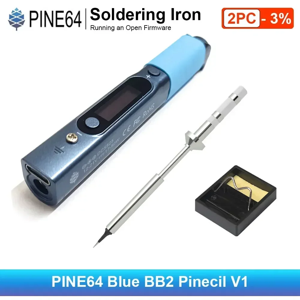 

Pine64 BB2 Pinecil V1 Soldering Iron TS B2 Portable TYPE-C Jack For Welding Tools New Black Chrome Tip TS-BC2 TS-K TS-KU TS-KU