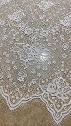 Off White Eyelash French Chantilly Lace Wedding Dress Fabric by the Meter Accesorios de costura 3 Meters Long