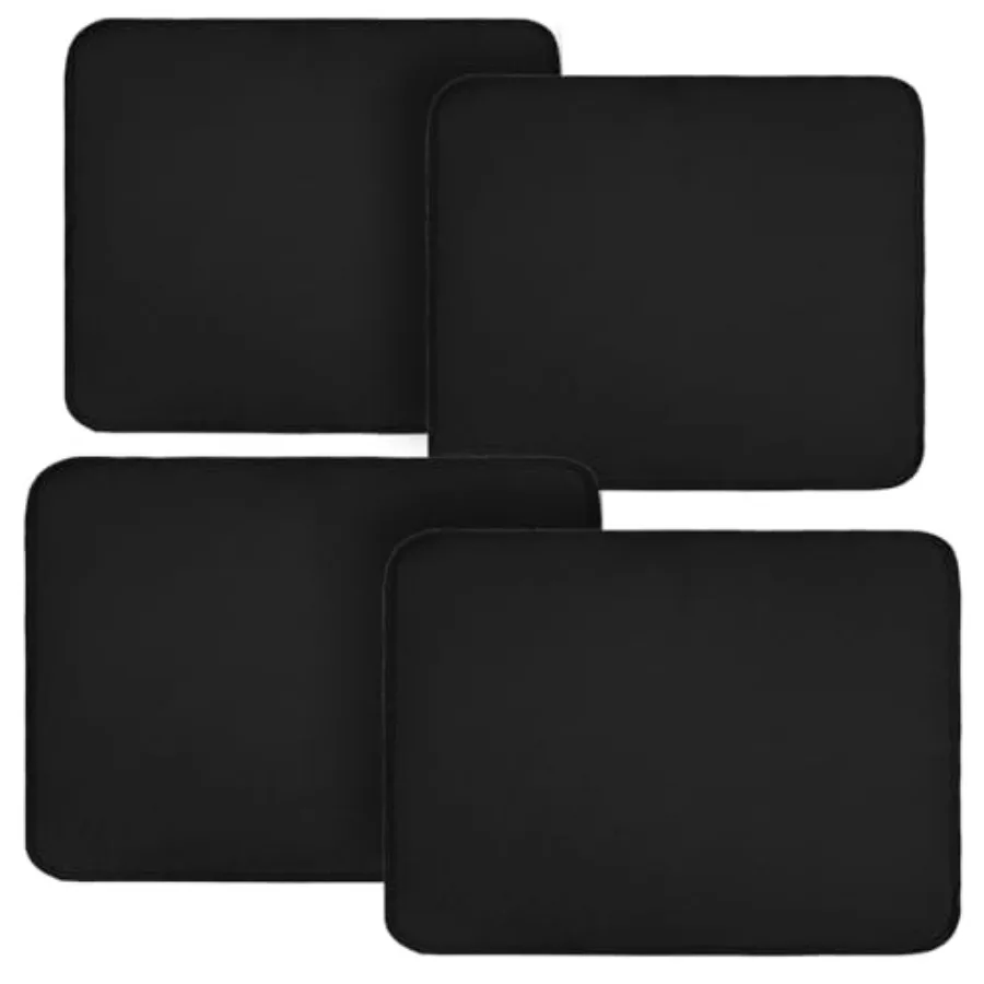 

15x18in Heat Resistant Mats for Countertop Black 2PCS & 16x20in Heat Resistant Mats for Countertop Black 2PCS