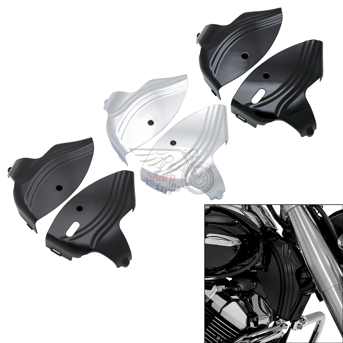 Motorcycle Front Cowl Neck Cover Frame Cover Side Faring Guard For Yamaha V-Star XVS950 2009 - 2015 XVS950CT Tourer 2009 - 2017
