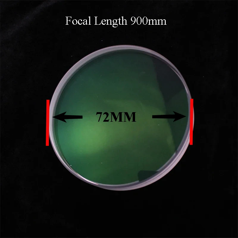 1PC Diameter 72mm Telescope Cemented Doublet Objective Lens Focal Length 900mm Achromatic DIY Optical Lenses Green Coating
