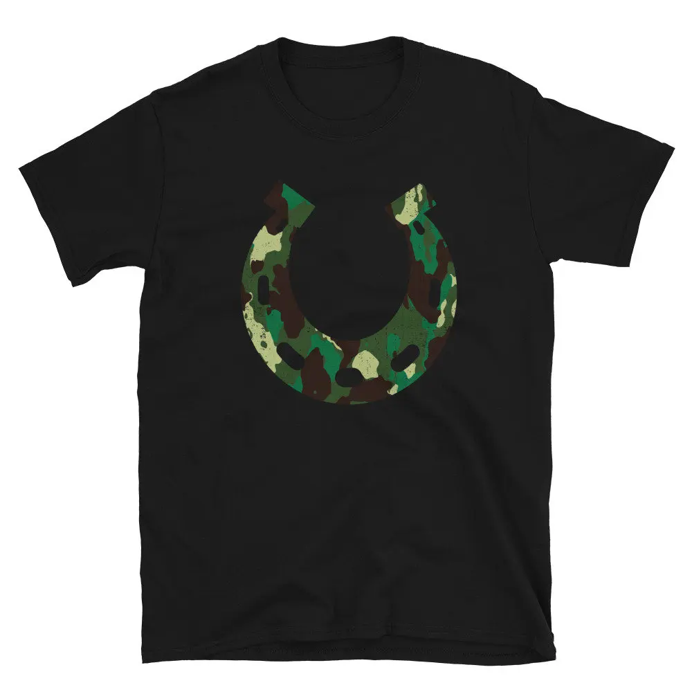 Camo Horseshoes T Shirt Horseshoe Throwing Horeshoe Game Dad Idea Player Lover Camouflage